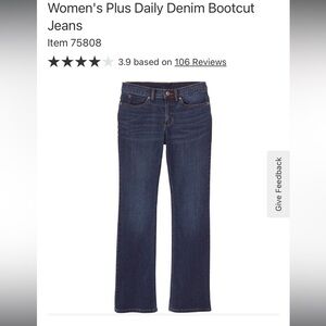Women's Plus Daily Denim Bootcut Jeans - Size 26